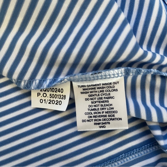 NWT Vineyard Vines Blue and White Striped Sankaty Side Tie Dress Size Medium - Picture 5 of 7